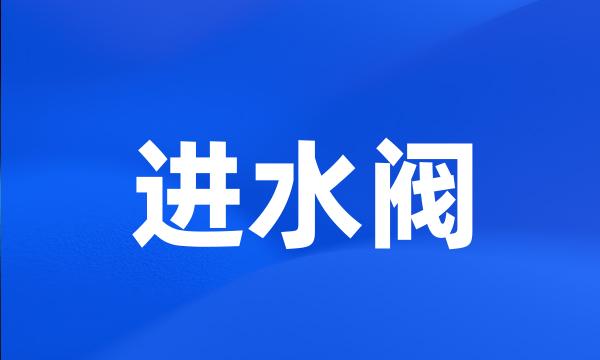 进水阀