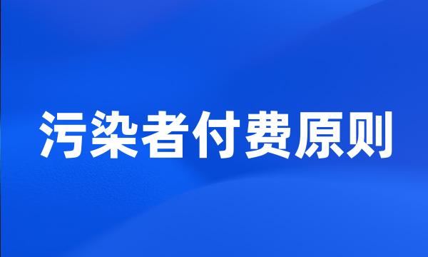 污染者付费原则