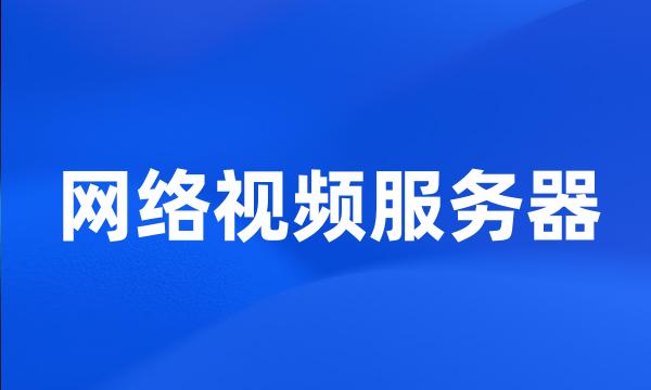 网络视频服务器