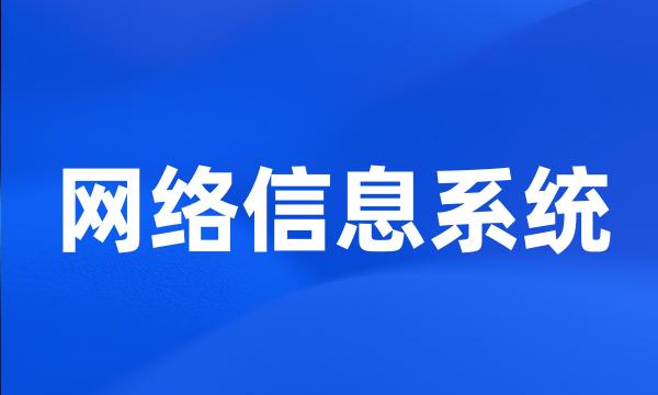 网络信息系统